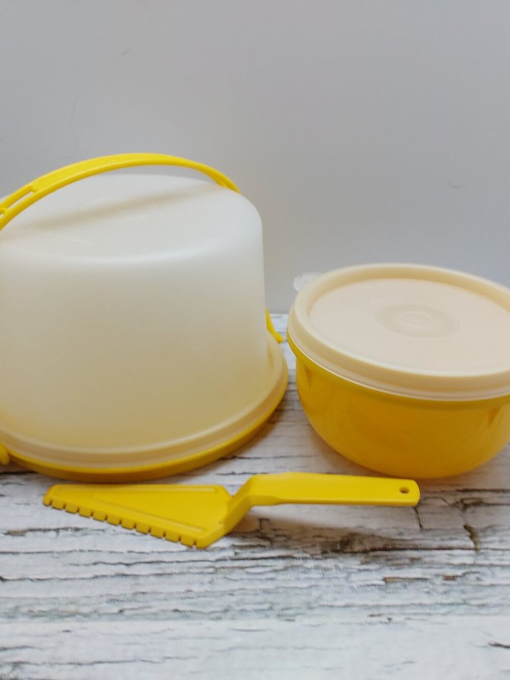 Vintage Tupperware Toys Children's Play Kitchen Cake Taker, Bowl